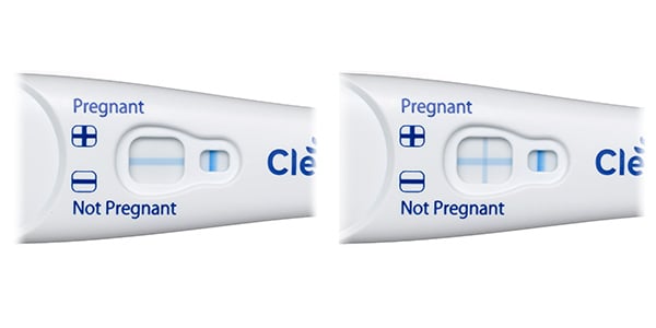 Resultados de la prueba de embarazo